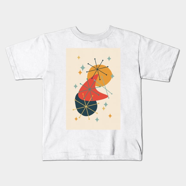 Atomic Age Mid Century Composition III Kids T-Shirt by tramasdesign